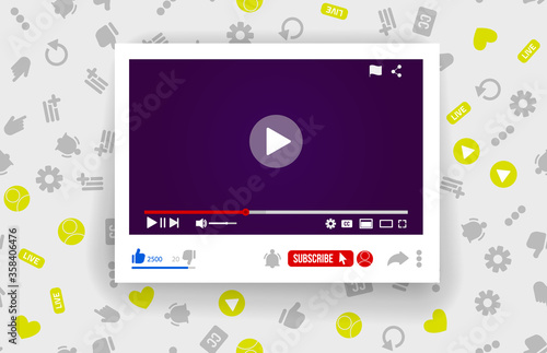 Video Player Vector illustration