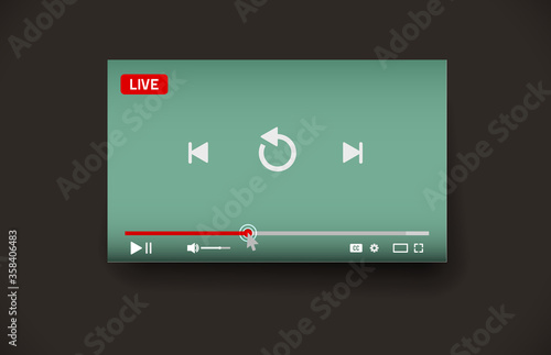 Video Player Vector illustration