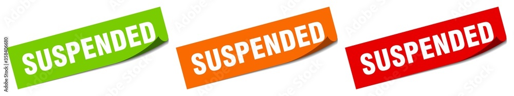 suspended sticker. suspended square isolated sign. suspended label suspended sticker. suspended square isolated sign. suspended label