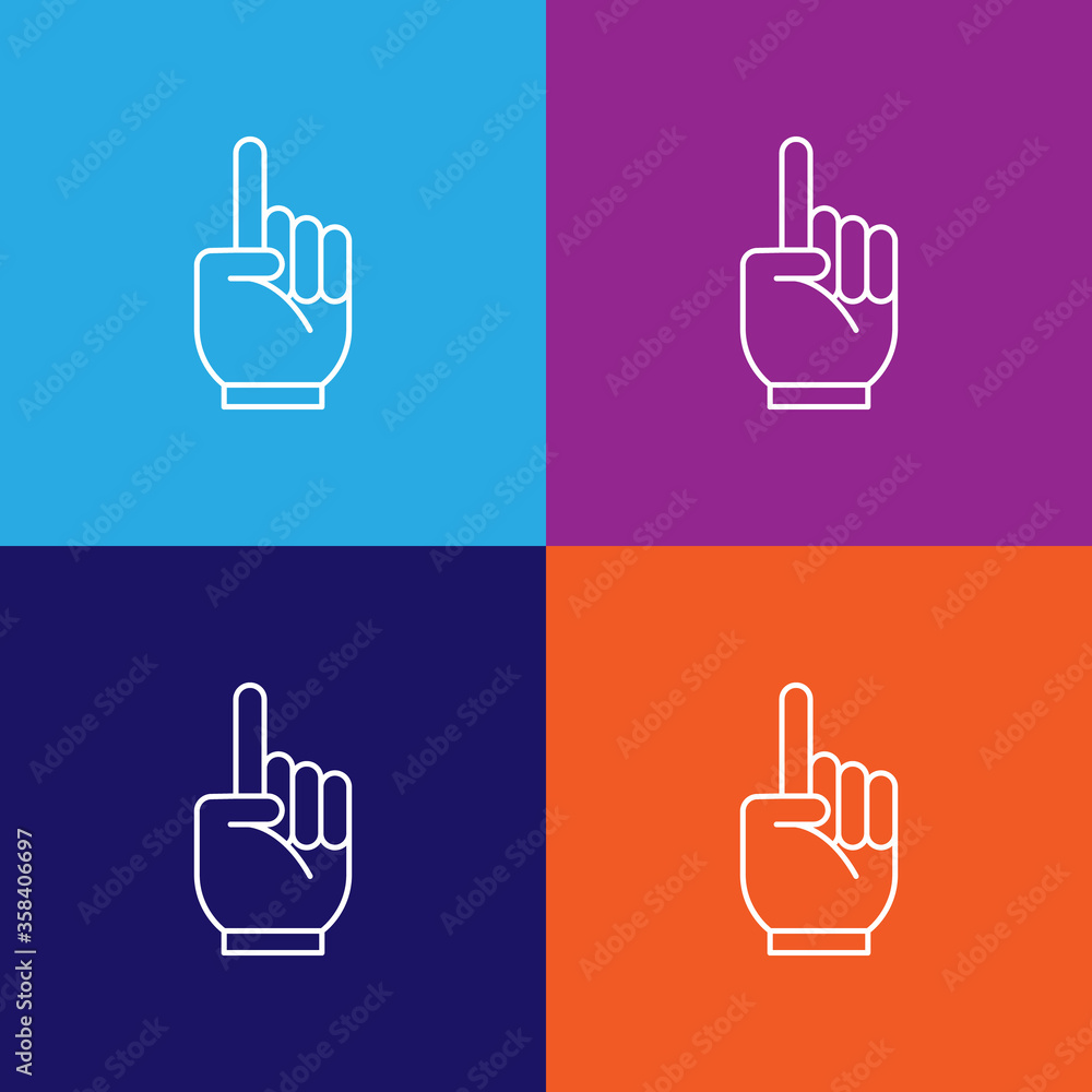 hand cheerleader outline icon. Elements of independence day illustration icon hand cheerleader outline icon. Elements of independence day illustration icon