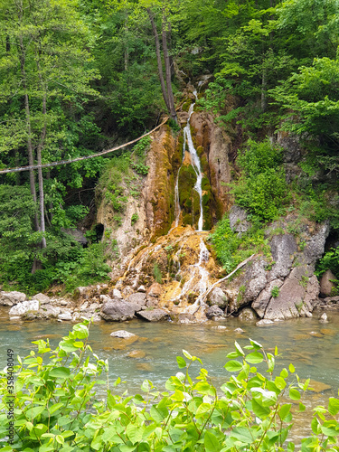 Beautiful Sipote waterfall in Transylvania Romania photo