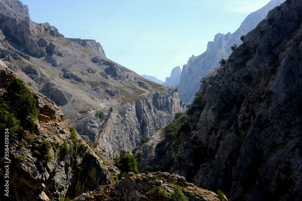 mountains of picos de europa in northern Spain region of Asturias, Cantabria ans Castilla y Leon
