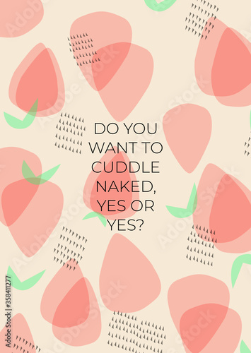 Postcards with love sexy quotes - fruits