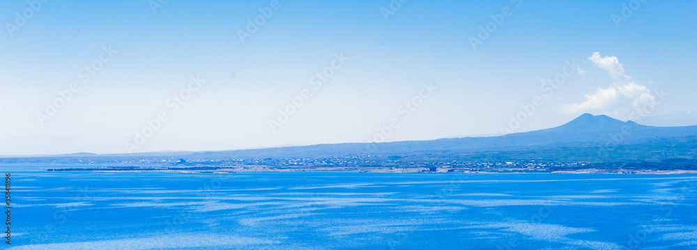 It's Lake Sevan, the largest lake in Armenia and the Caucasus region.