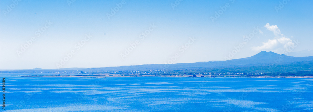 It's Lake Sevan, the largest lake in Armenia and the Caucasus region. It's Lake Sevan, the largest lake in Armenia and the Caucasus region.