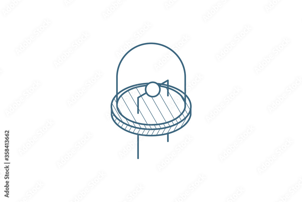 led bulb isometric icon. 3d line art technical drawing. Editable stroke vector led bulb isometric icon. 3d line art technical drawing. Editable stroke vector