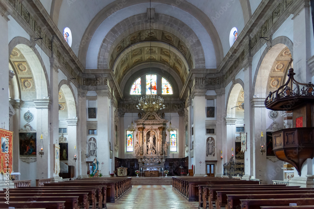 Church of St. Maria Assunta di Arco, interior, Arco,, Italy