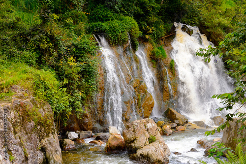 It's Waterfall in a village of Catcat, Vietnam