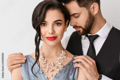 Young couple wearing stylis...