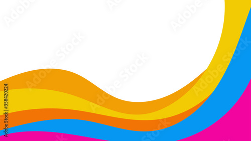 Abstract colorful background of color waves. Template for flyer, cover or banner