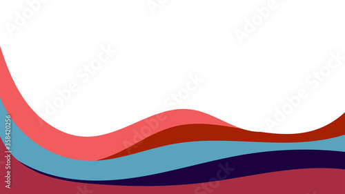 Abstract colorful background of color waves. Template for flyer, cover or banner