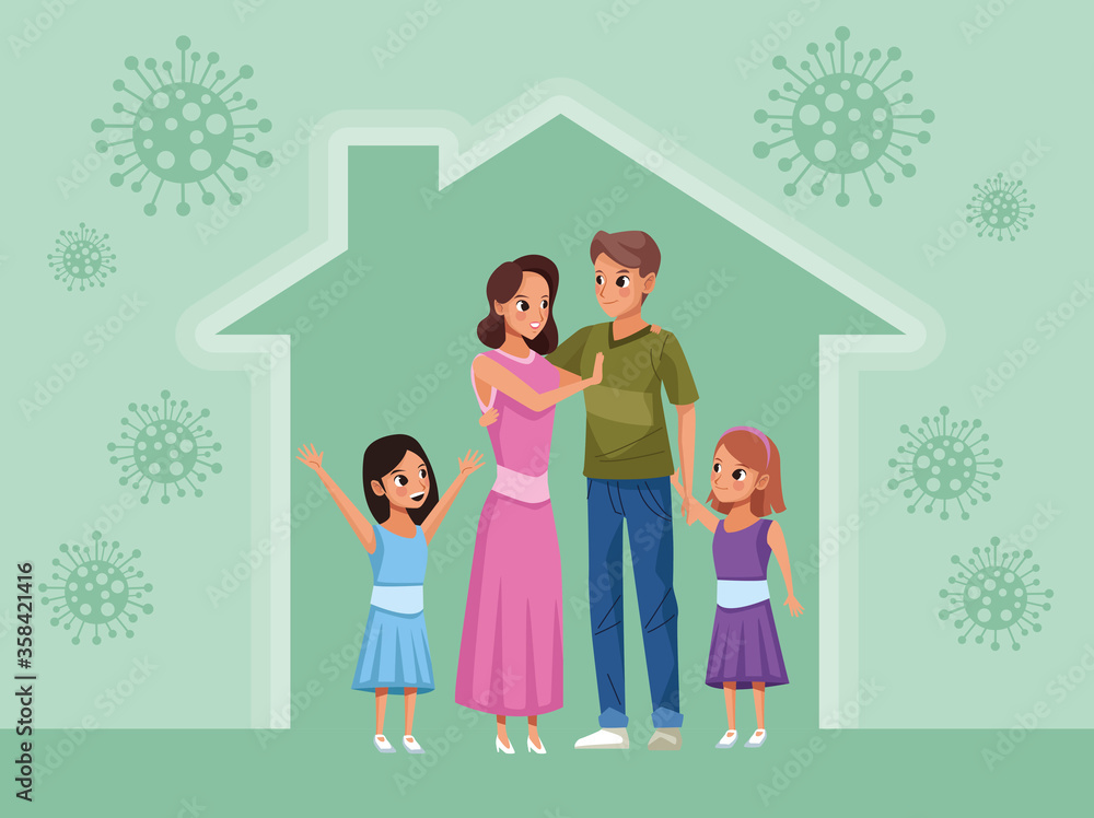 parents couple and daughters Stay at Home family campaign parents couple and daughters Stay at Home family campaign