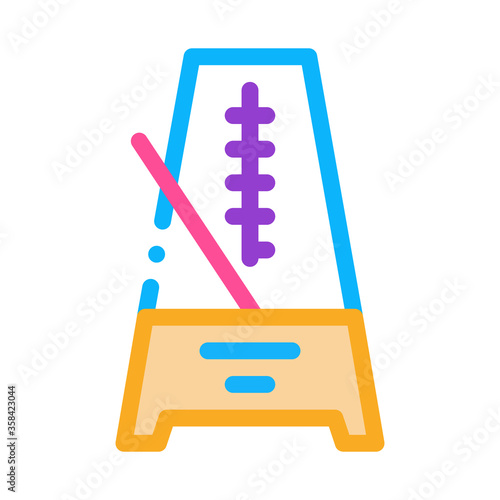 rhythm metronome icon vector. rhythm metronome sign. color symbol illustration