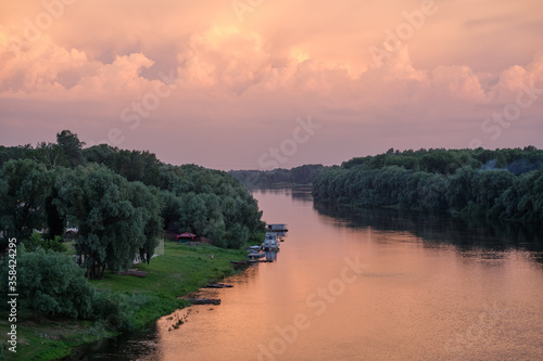 sunset over the river © Николай Мороз