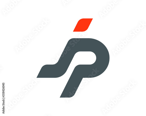JP letter monogram logo template