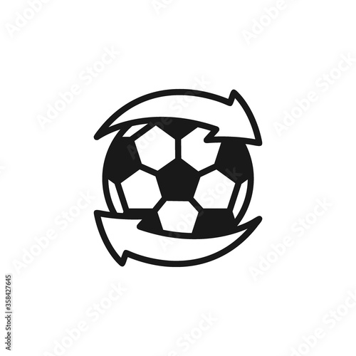 Football player transfer icon vector illustration