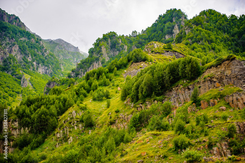 It's Beautiful nature and many beautiful rocks and mountains in summer