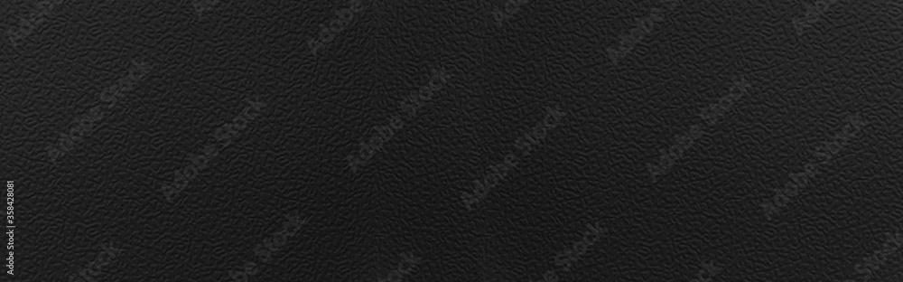 Panorama of Close - up Black leather texture and seamless background - obrazy, fototapety, plakaty 