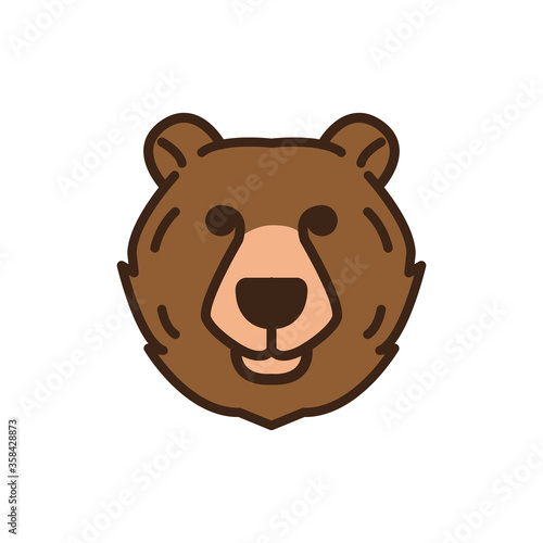 Simple and Modern Bear logo or icon sign template design for versatile  business and company