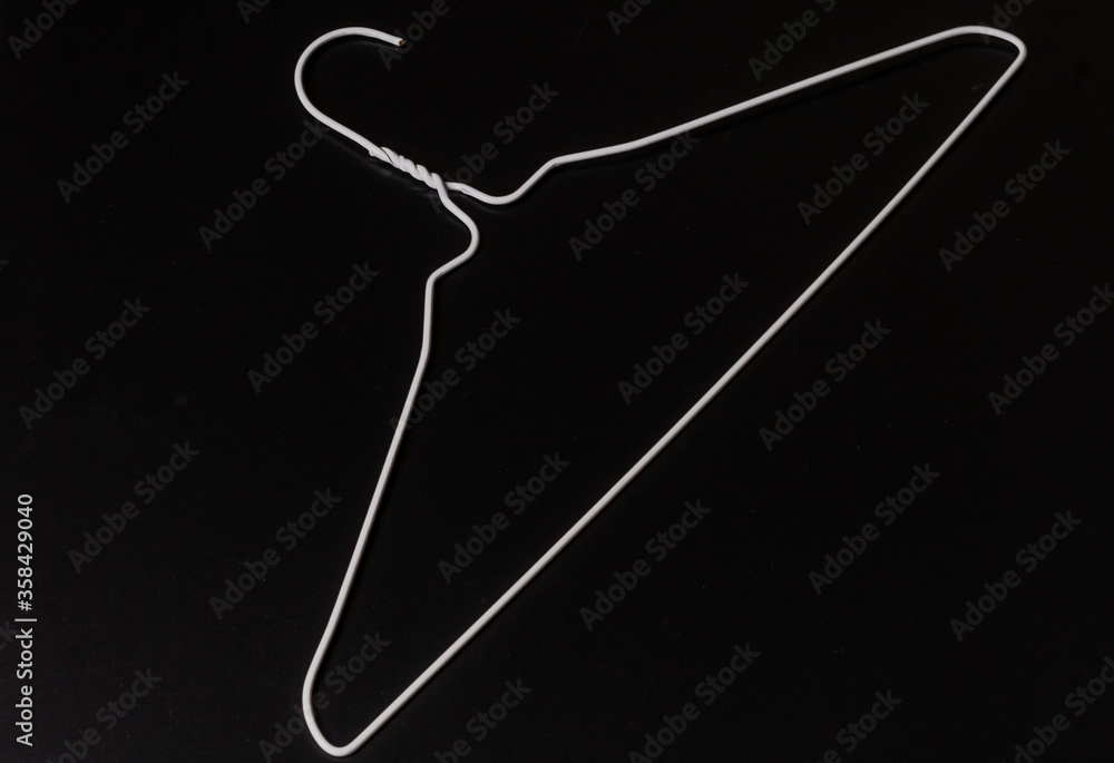 White wire clothes hanger White wire clothes hanger