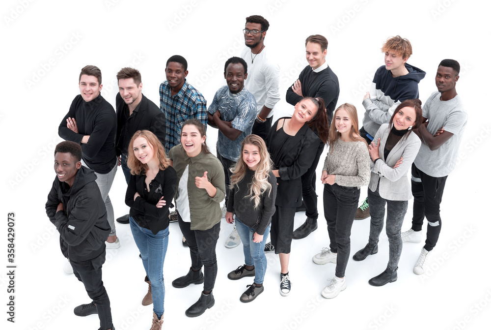 group of diverse young people looking at the camera