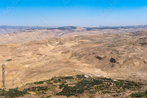 It s Holy Land  view from the Mount Nebo  the place where Moses was granted a view of the Promised Land that he would never enter.