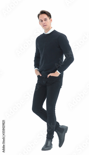 full-length. elegant young man in casual clothes