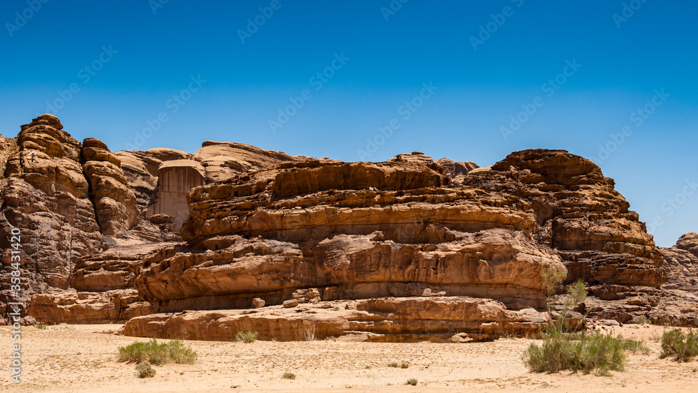 It's Desert of the Wadi Rum, The Valley of the Moon, southern Jordan.
