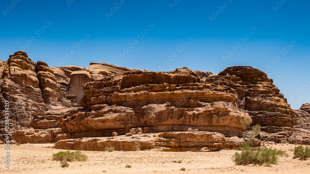 It's Desert of the Wadi Rum, The Valley of the Moon, southern Jordan. It's Desert of the Wadi Rum, The Valley of the Moon, southern Jordan.