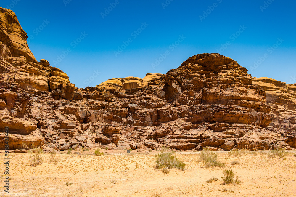 Fototapeta premium It's Desert of the Wadi Rum, The Valley of the Moon, southern Jordan.
