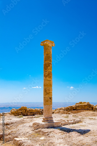 It's Herod Castle ruins, Machaerus, fortified hilltop palace in Jordan © Anton Ivanov Photo