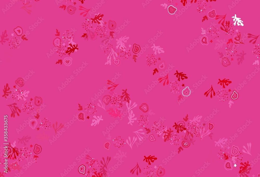 Light Pink, Red vector texture with abstract forms.