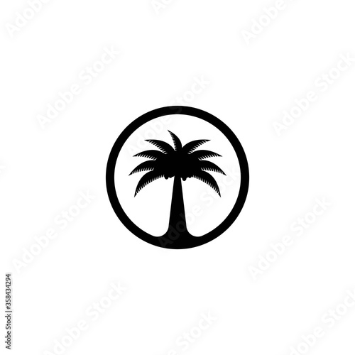 Date tree icon vector illustration logo template 