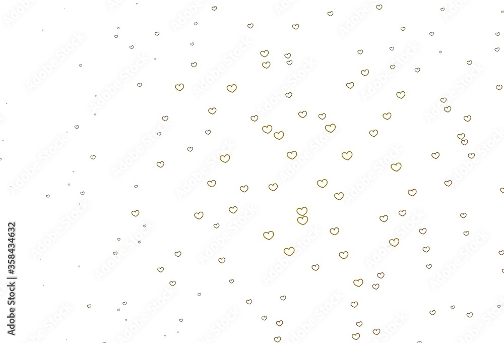 Light Green, Yellow vector background with Shining hearts. Light Green, Yellow vector background with Shining hearts.