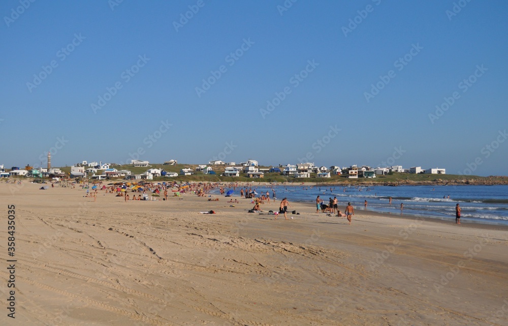 CABO POLONIO, URUGUAY - JANUARY 18, 2017: General view of the beach in Cabo Polonio, Rocha, Uruguay