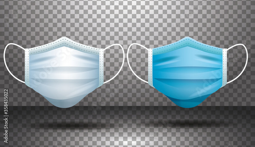 pair of medical masks breathing protective respiratory
