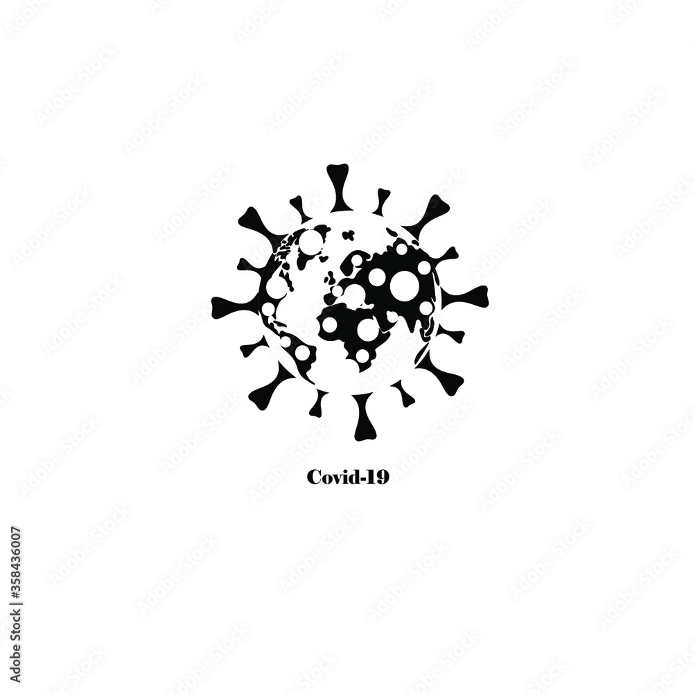 world corona virus vector, black and white.
world corona virus vector, black and white.