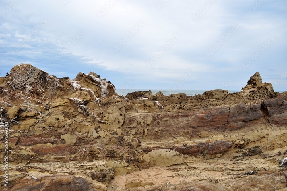 General view of La Pedrera Coast in Rocha, Uruguay