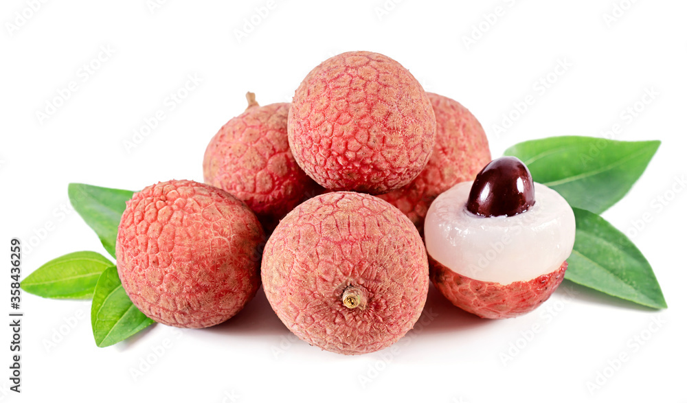 lychee isolated on white background lychee isolated on white background