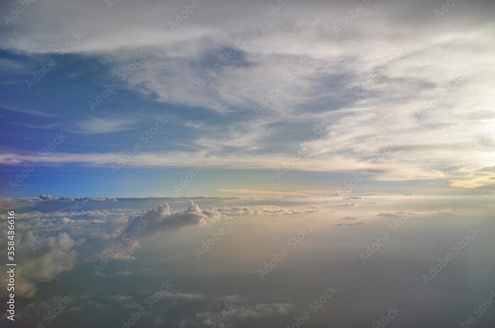 Background of a sky with clouds at dusk Background of a sky with clouds at dusk