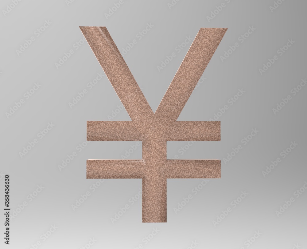 Yen symbol sign isolated Japanese yen JPY 3d render
Yen symbol sign isolated Japanese yen JPY 3d render