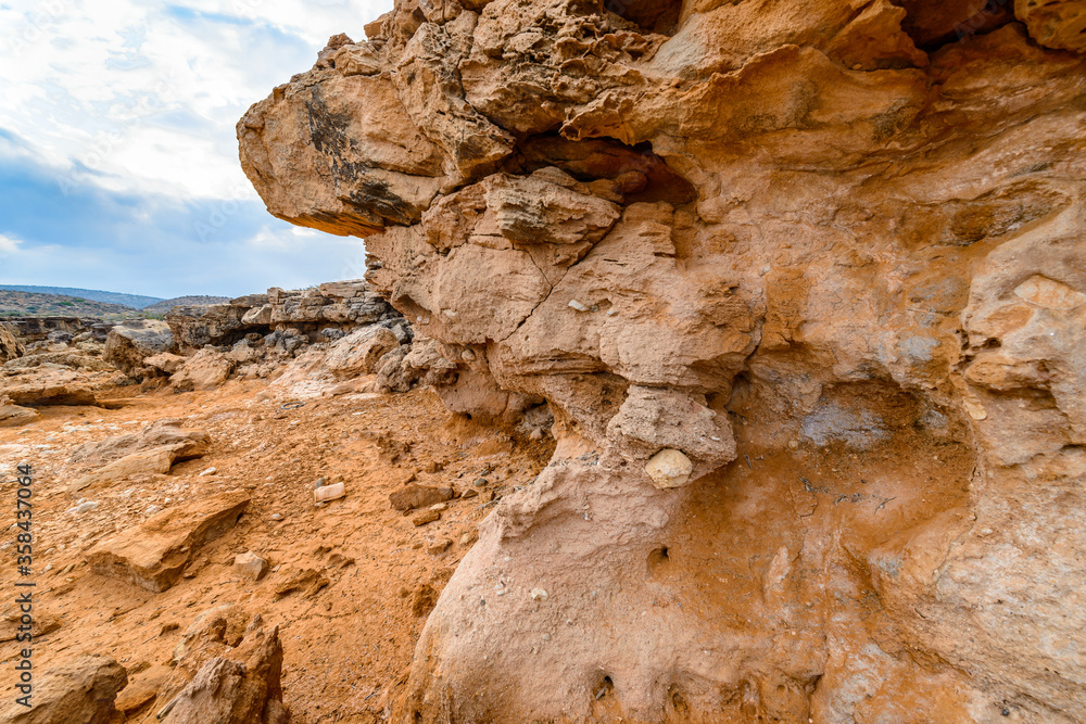 Obraz premium It's Rock formations on the Socotra Island, Yemen. UNESCO World Heritage