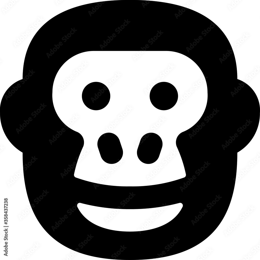 Fototapeta premium monkey icon vector for web and apps