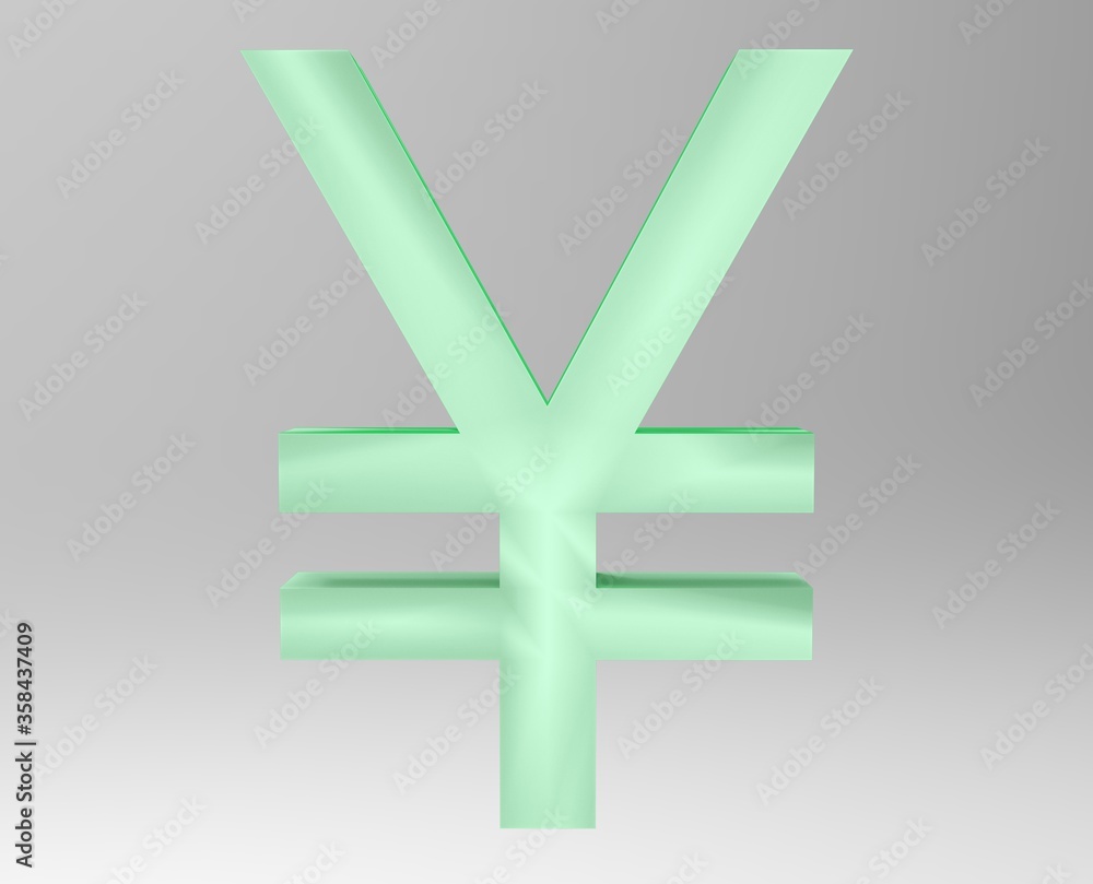 Obraz premium Yen symbol sign isolated Japanese yen JPY 3d render 