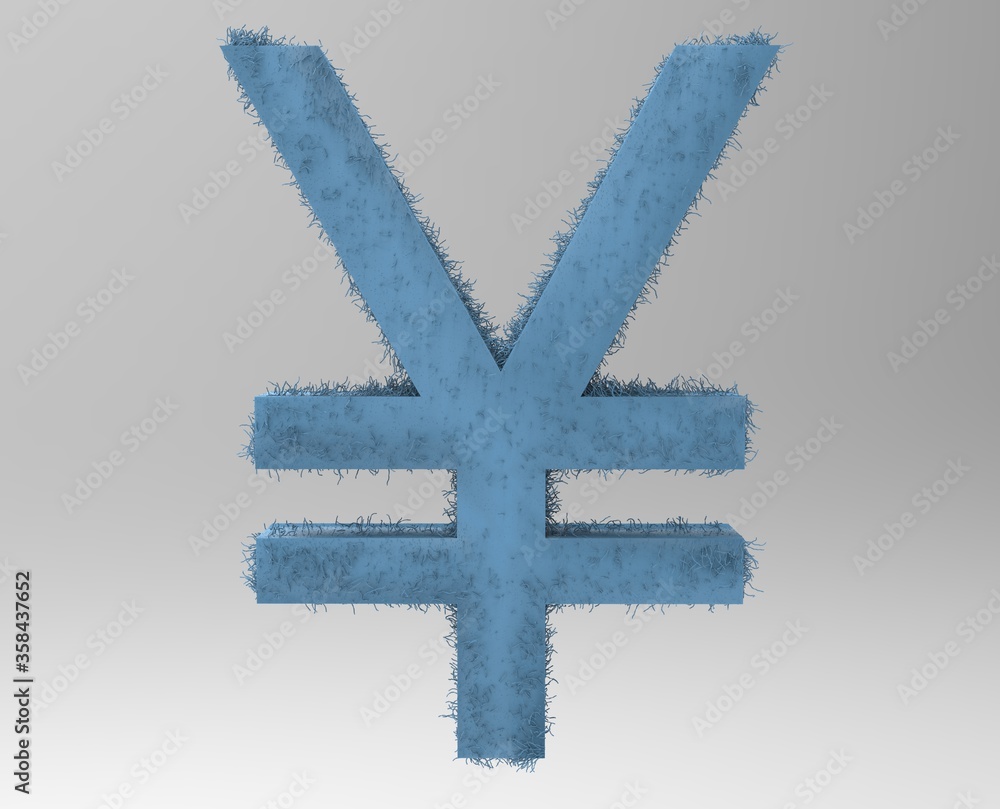 Obraz premium Yen symbol sign isolated Japanese yen JPY 3d render 
