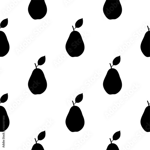 Pear. Seamless Vector Patterns