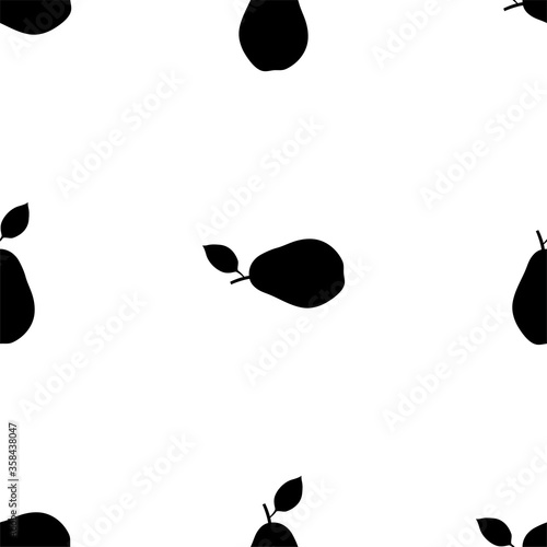 Pear. Seamless Vector Patterns
