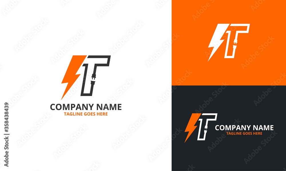 Flash T Letter Logo Icon Template. Illustration vector graphic. Design concept Electrical Bolt With Initial T Letter Logo Design. Perfect for corporate, technology, initial , community and more techno Flash T Letter Logo Icon Template. Illustration vector graphic. Design concept Electrical Bolt With Initial T Letter Logo Design. Perfect for corporate, technology, initial , community and more techno