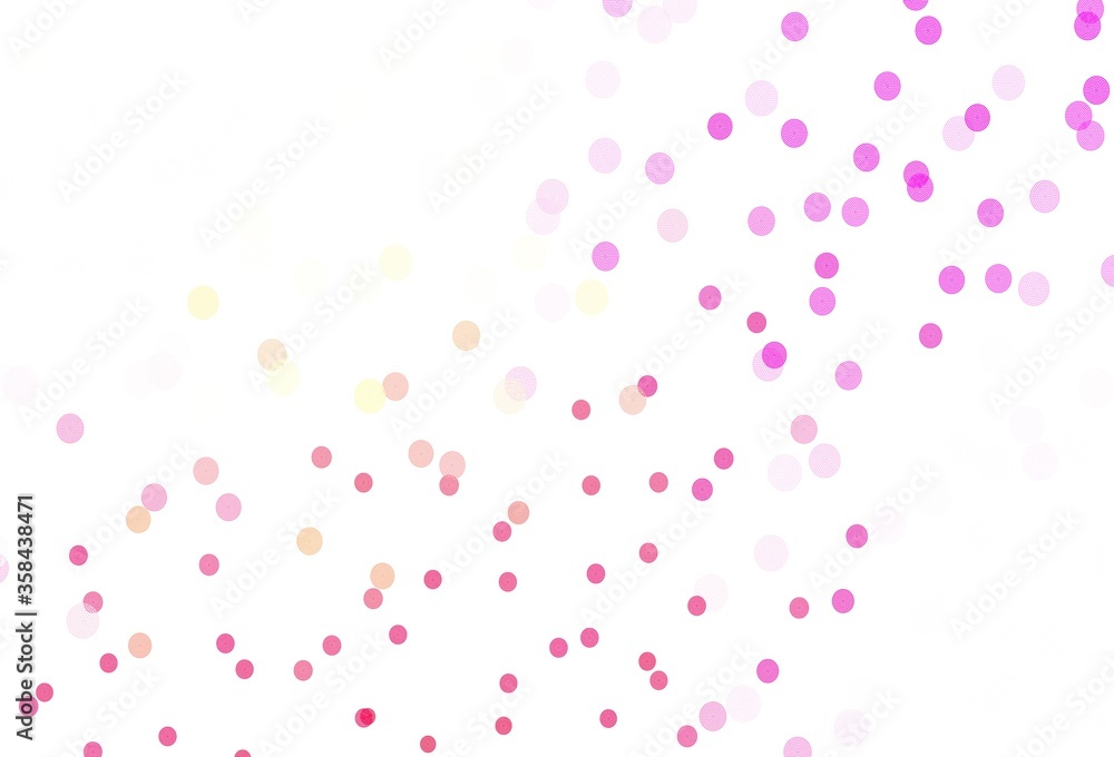 Light Pink, Yellow vector texture with colored snowflakes.