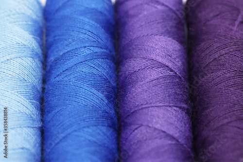 threads and buttons of various colors